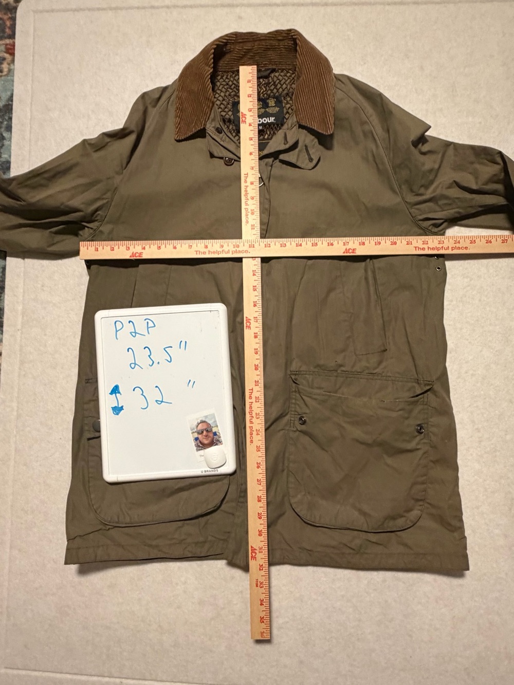 Barbour Gold Standard Ripstop Beaufort Casual Jacket Mens Medium Dusky Green - Picture 7 of 9
